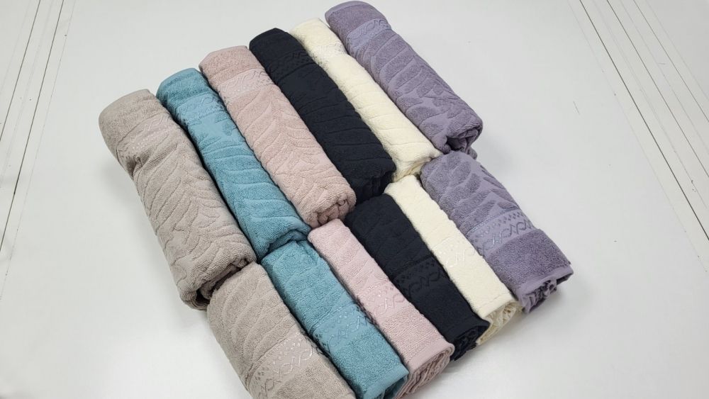 фото: Махровые полотенца LUX COTTON AKASYA, черный (2)