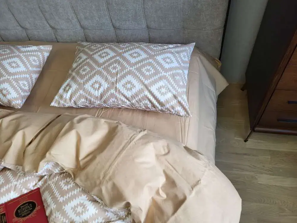Елітна постільна білизна з турецького котону Орнамент беж, cotton (3)