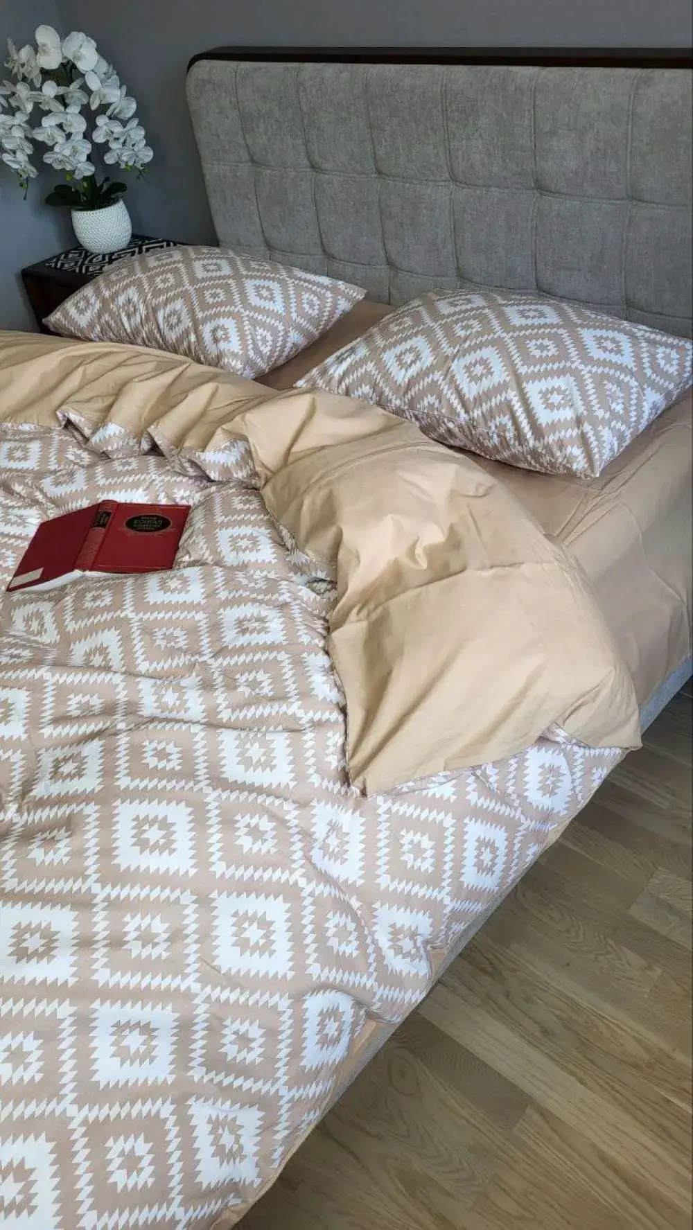 Елітна постільна білизна з турецького котону Орнамент беж, cotton (4)