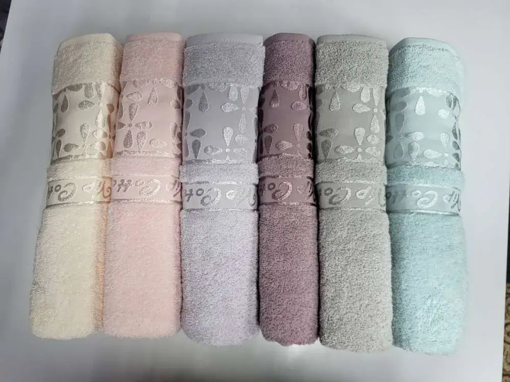 Махрові рушники VIP COTTON ECE рожевого кольору (4)