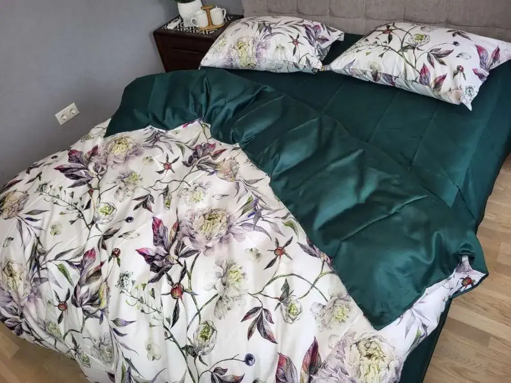 Елітна постільна білизна Сатин PREMIUM PEONIES (2)