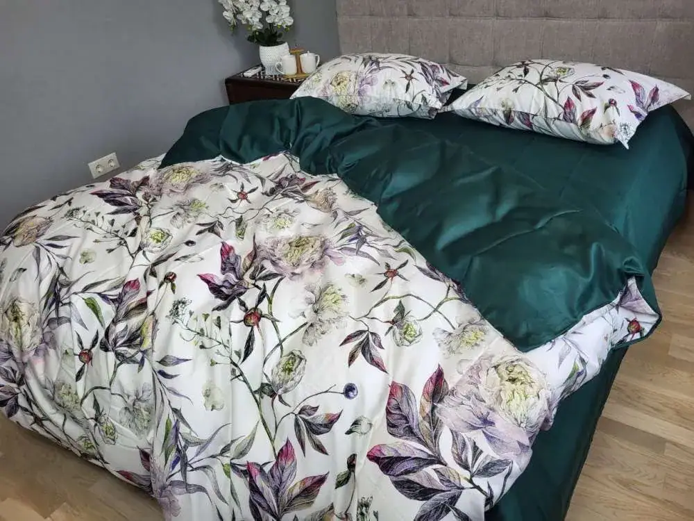 Елітна постільна білизна Сатин PREMIUM PEONIES (3)