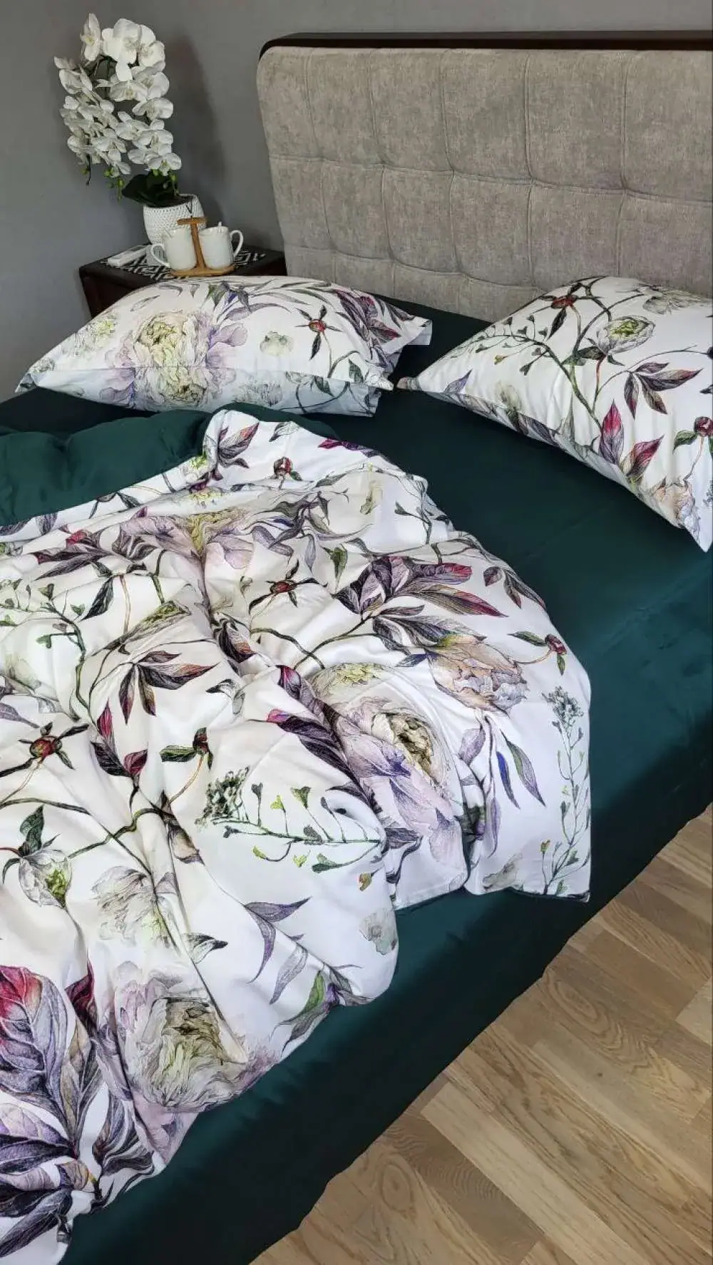 Елітна постільна білизна Сатин PREMIUM PEONIES (4)