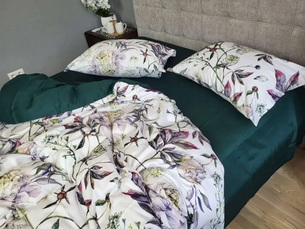 Елітна постільна білизна Сатин PREMIUM PEONIES (6)