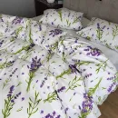 Іконка Комплект постільної білизни Turkish flannel Лаванда/білий (3)
