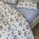 Іконка Постільна білизна фланель Turkish flannel 5D Новорічна ніч/блакитний (5)