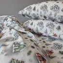Іконка Постільна білизна фланель Новорічна ніч Turkish flannel 5D (5)