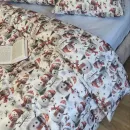Иконка Постельное белье фланель Снеговики/голубой (7)