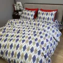 Іконка Постільна білизна фланель Ромб синій Turkish flannel (3)