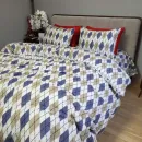 Іконка Постільна білизна фланель Ромб синій Turkish flannel (4)