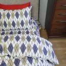 Іконка Постільна білизна фланель Ромб синій Turkish flannel (5)