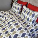 Іконка Постільна білизна фланель Ромб синій Turkish flannel (7)