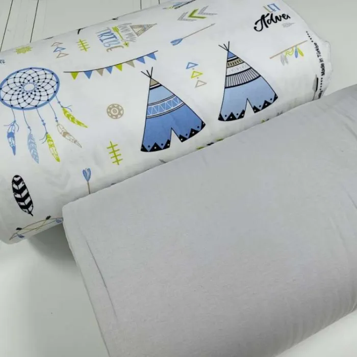 Комплект дитячої постільної білизни Вігвам/св. сірий, Turkish flannel