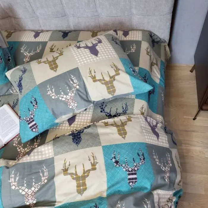 Комплект постільної білизни Трофей бірюза, Turkish flannel (1)