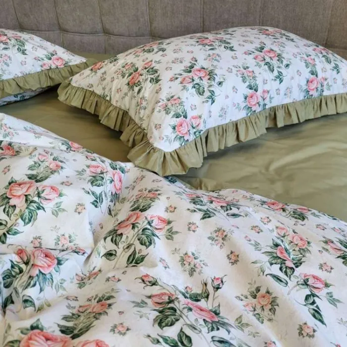 Елітна постільна білизна Каприз, cotton з рюшею (1)