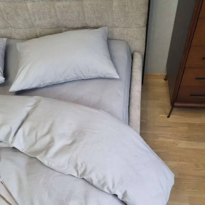 Комплект постельного белья из фланели Серый S147 Turkish flannel (1)