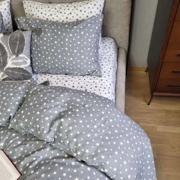 Комплект постільної білизни Зіронька сірий, Turkish flannel (1)