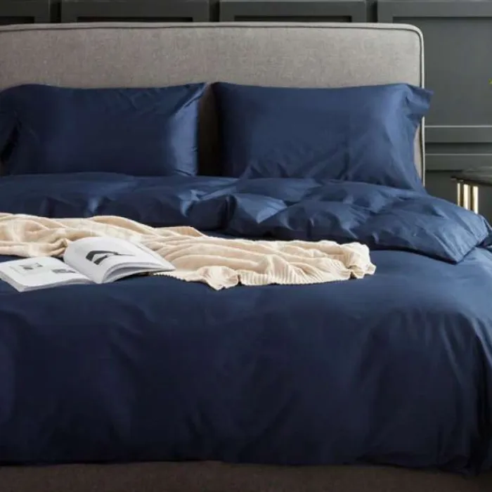 Елітна постільна білизна з сатину CLASSIC BLUE, №4052 (1)