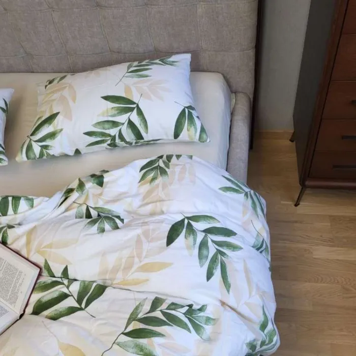 Комплект постільної білизни з фланелі Лавр/шампань Turkish flannel (1)
