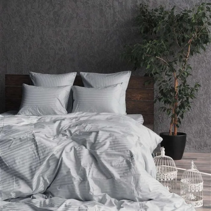 Комплект постільної білизни Stripe LUX GRAY PEARL 1x1см (1)