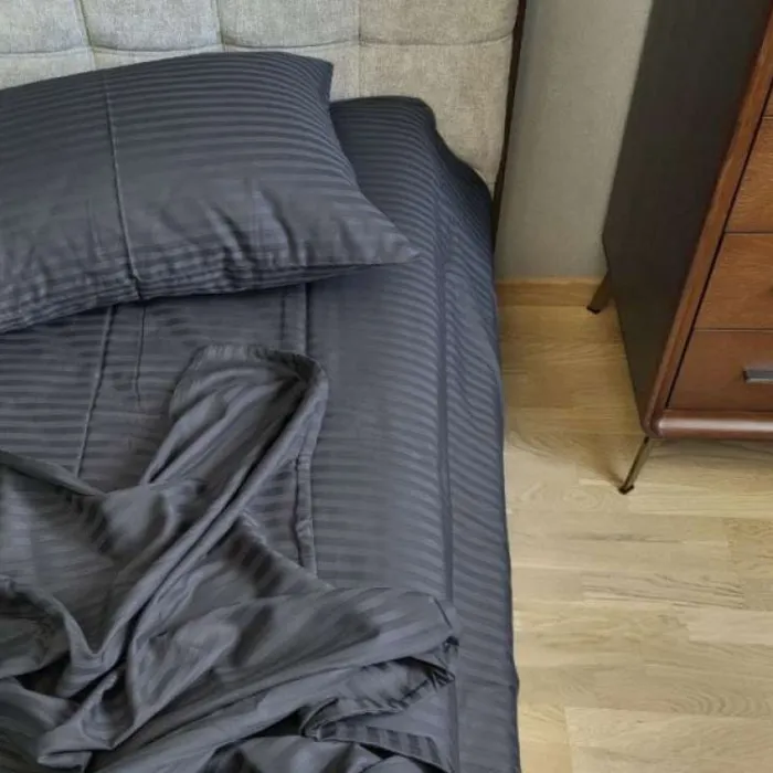 Комплект постільної білизни Stripe LUX DARK NIGHT 1x1см (1)