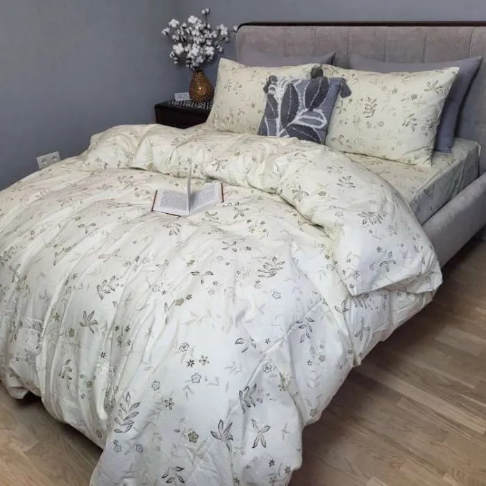 Комплект постільної білизни Flowers з вареної бавовни 50x70см (1)