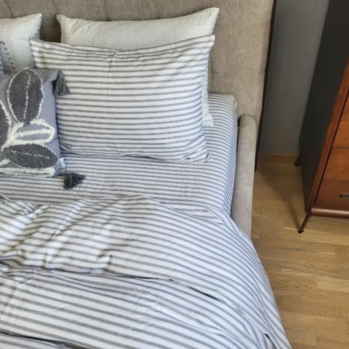 Комплект постільної білизни Смужка Turkish flannel з фланелі (1)