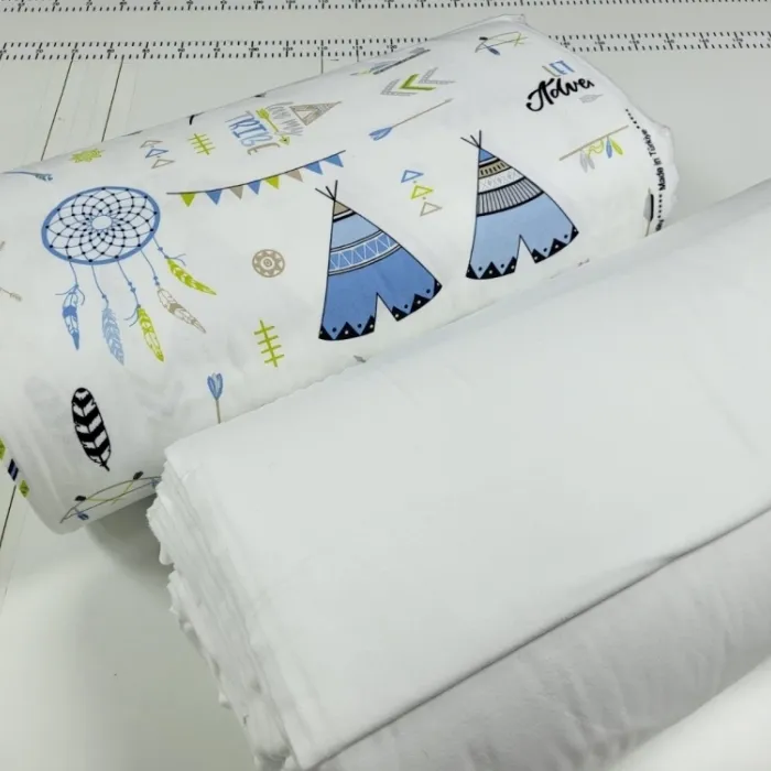 Комплект дитячої постільної білизни Вігвам/білий з Turkish flannel (1)