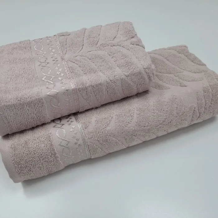 Махровые полотенца LUX COTTON AKASYA цвета пудра (1)