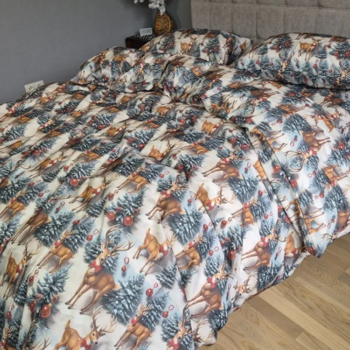Постільна білизна з фланелі Олені NEW, Turkish flannel 5D (1)