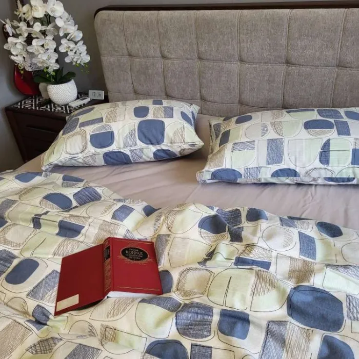 Комплект постільної білизни Фреска синій, Turkish flannel (1)