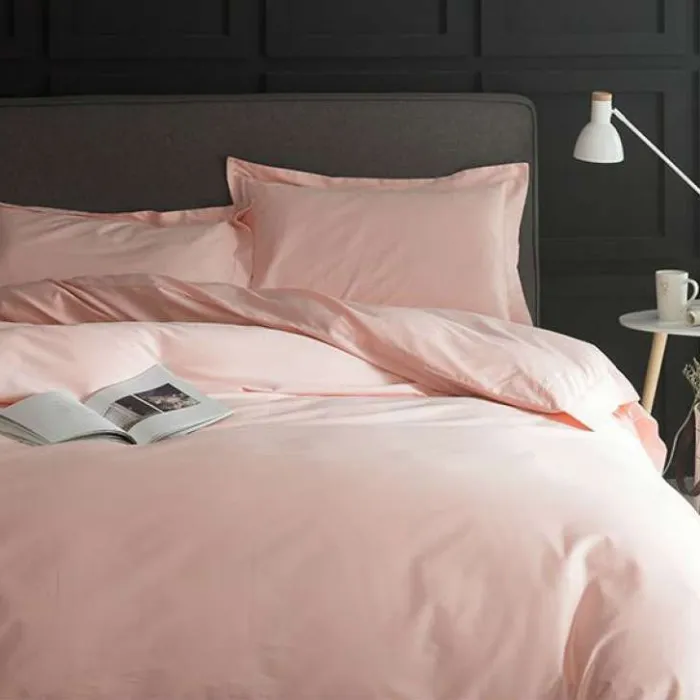 Комплект постельного белья сатин однотонный LIGHT PINK, №351 (1)