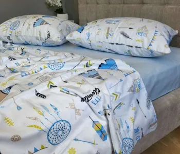 Дитяча постільна білизна Вігвам/блакитний, Turkish flannel