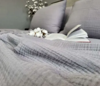 SMOKE GREY, MUSLIN наволочка 50x70