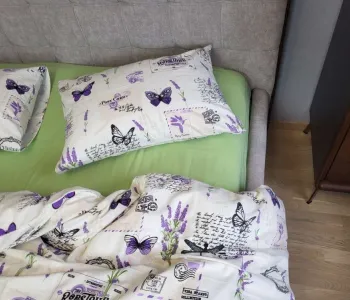 Постільна білизна Листівка/салатовий, Turkish flannel