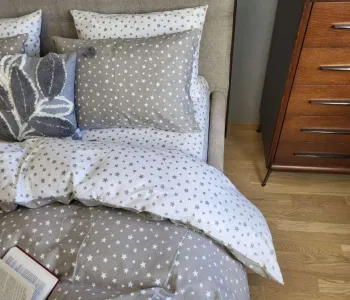 Комплект постільної білизни Зіронька сіро-беж, Turkish flannel