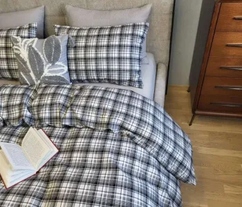 Комплект постільної білизни Мустанг/сірий, Turkish flannel