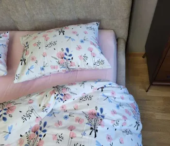 Симпатія/рожевий - комплект постільної білизни Turkish flannel