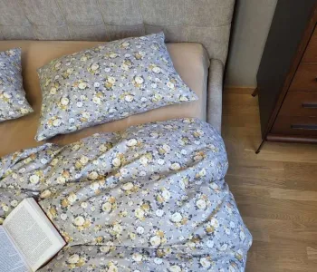 Комплект постільної білизни Фансі/беж, Turkish flannel