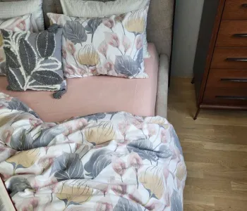 Антуріум/пудра - комплект постільної білизни Turkish flannel