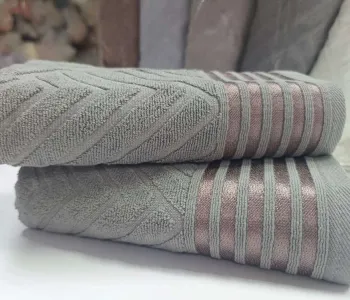 Рушник махровий LUX COTTON YENI, сірий