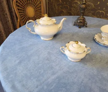 Скатертина Мармур блакитний