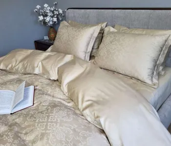 Сатин JACQUARD, CASPE BEIGE
