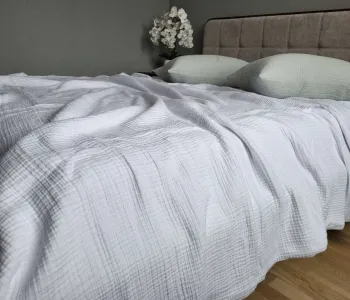 Елітна постільна білизна MUSLIN біла