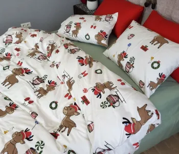 Комплект постільної білизни Turkish flannel Гостинці/полин