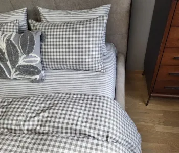 Клітинка/смужка Turkish flannel наволочка 50x70см, підкладка двостороння