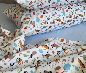 Дитяча постільна білизна Фланель Пригоди блакитна Turkish flannel