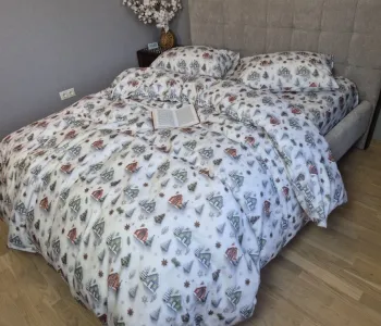 Постільна білизна фланель Новорічна ніч Turkish flannel 5D