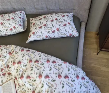 Постільна білизна фланель Святковий настрій/хакі Turkish flannel 5D