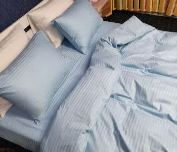 Комплект постільної білизни Stripe LUX LIGHT BLUE 1x1см